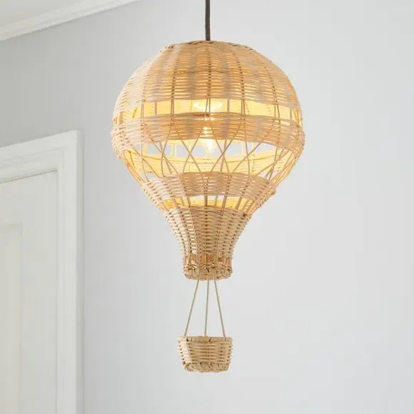 Hot Air Balloon Pendant Shade - Natural, Rattan