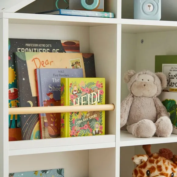 House-Shaped Bookcase with Storage - White, Wood