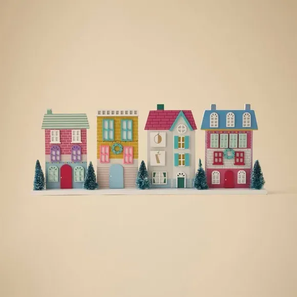 House-Shaped Christmas Countdown - Multicolor, Wood