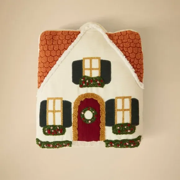 House Shaped Cushion - Multicolor, Polyester