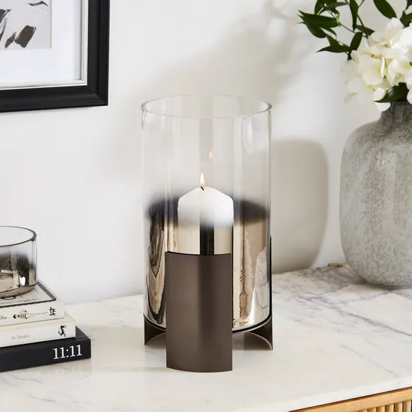 Hurricane Candle Holder - Clear, Glass