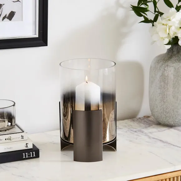 Hurricane Candle Holder - Clear, Glass