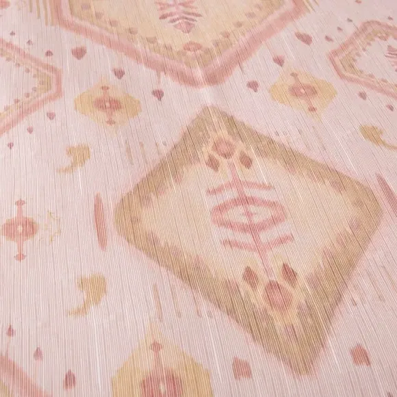 Ikat Duvet Cover & Pillowcase Set - Blush, Cotton