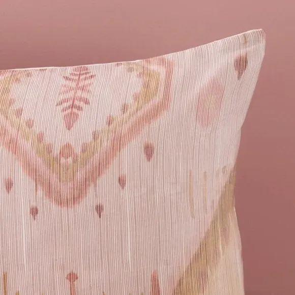 Ikat Duvet Cover & Pillowcase Set - Blush, Cotton