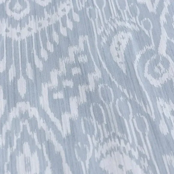 Ikat Duvet Cover Set with Button Closure - Blue, Cotton