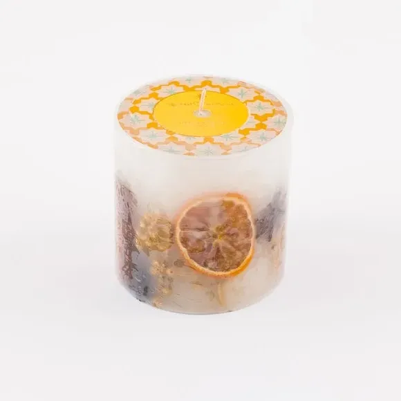 Inclusion Candle with Botanicals - White, Wax