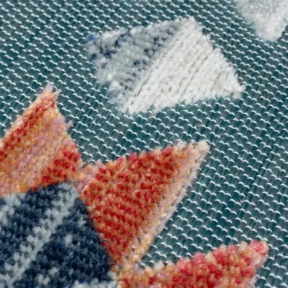 Indoor Outdoor Runner Rug - Blue, Polypropylene
