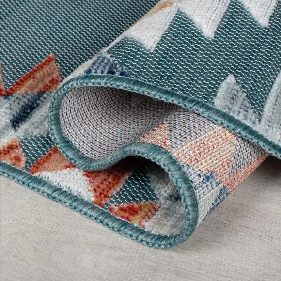 Indoor Outdoor Runner Rug - Blue, Polypropylene