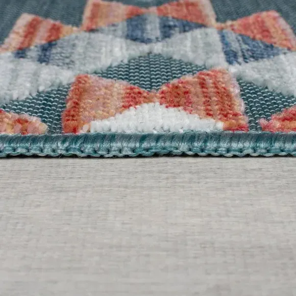 Indoor Outdoor Runner Rug - Blue, Polypropylene