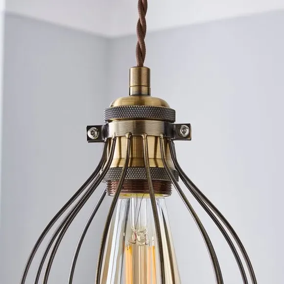 Industrial Bulb Cage - Bronze, Metal