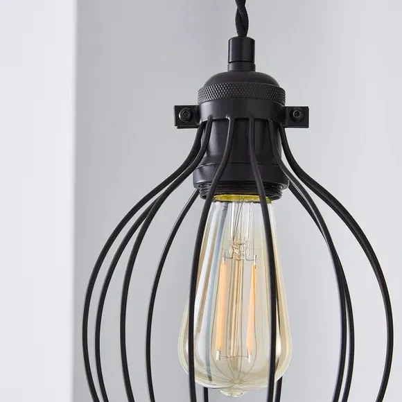 Industrial Bulb Cage - Bronze, Metal