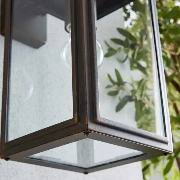 Industrial Outdoor Wall Light - Bronze, Metal