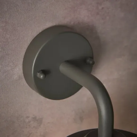 Industrial Outdoor Wall Light - Light Grey, Metal