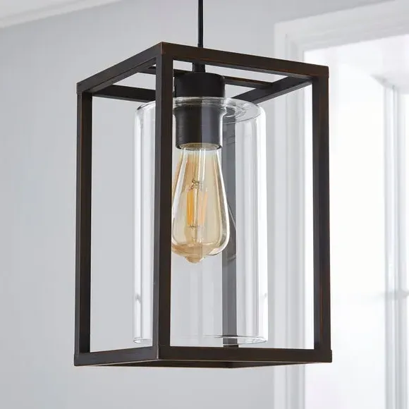Industrial Pendant Light - Brown, Metal