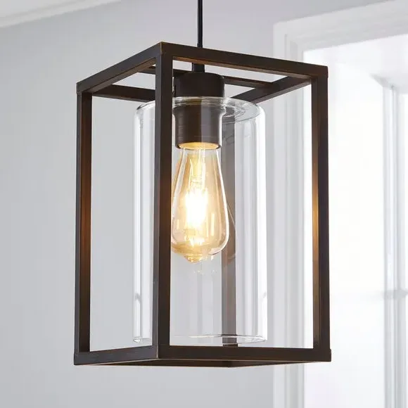 Industrial Pendant Light - Brown, Metal image