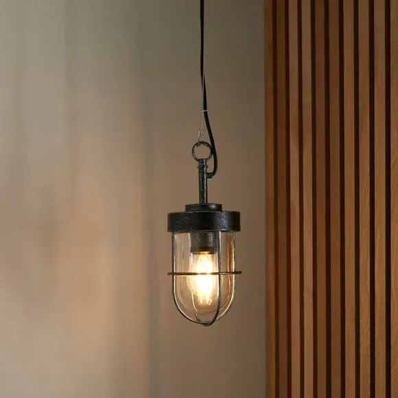 Industrial Pendant Light - Pewter, Glass image