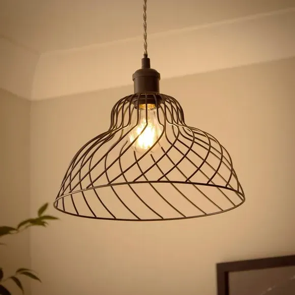 Industrial Pendant Shade Easy Fit - Black, Metal