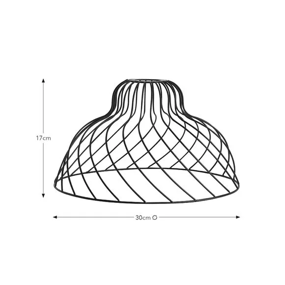 Industrial Pendant Shade Easy Fit - Black, Metal