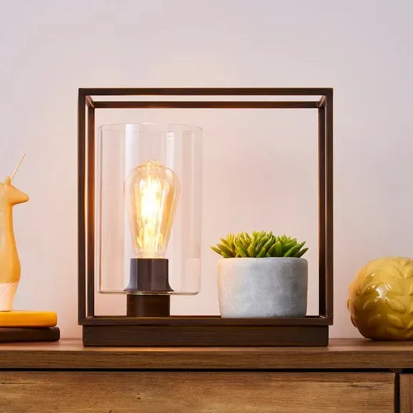 Industrial Shelf Table Lamp - Bronze, Metal image