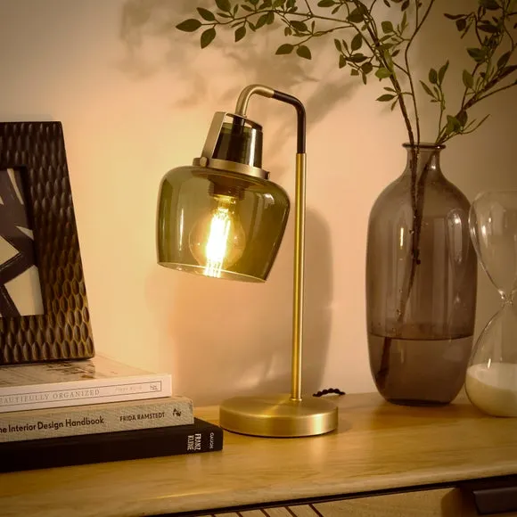 Industrial Table Lamp - Bottle Green, Glass