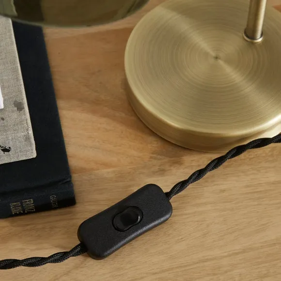 Industrial Table Lamp - Bottle Green, Glass