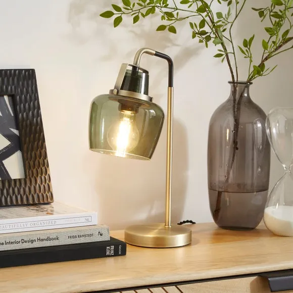 Industrial Table Lamp - Bottle Green, Glass image