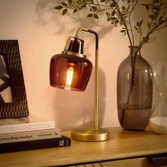 Industrial Table Lamp - Mulberry, Glass