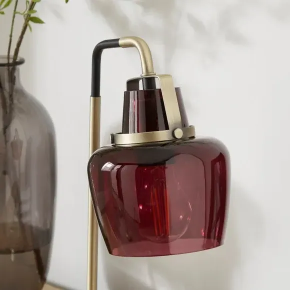 Industrial Table Lamp - Mulberry, Glass