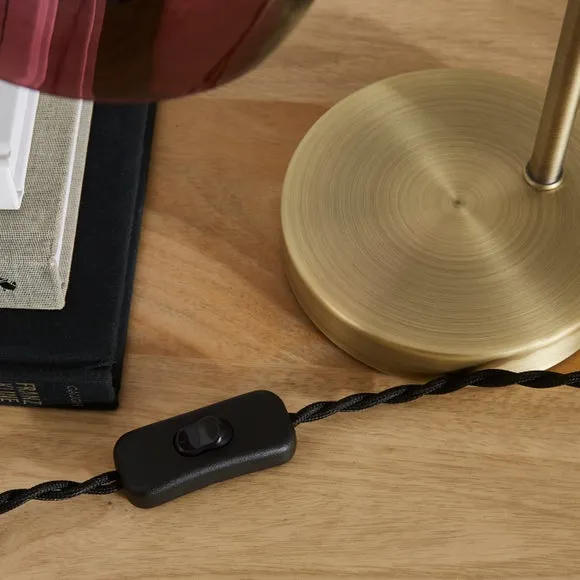 Industrial Table Lamp - Mulberry, Glass