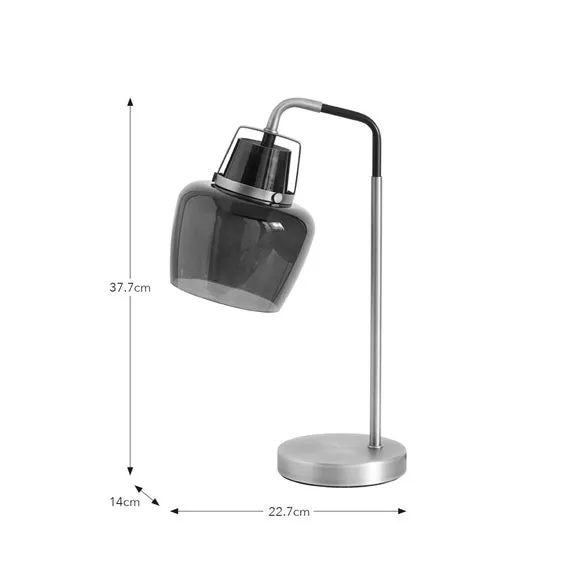 Industrial Table Lamp - Mulberry, Glass