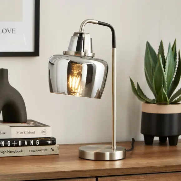 Industrial Table Lamp - Steel, Glass