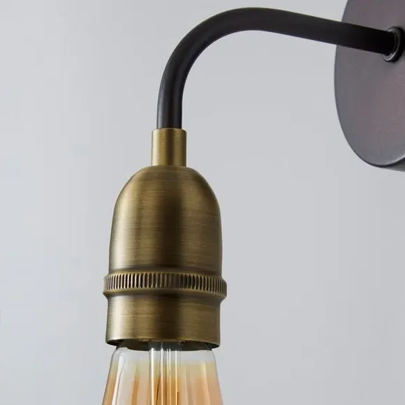 Industrial Wall Light - Antique Brass, Metal