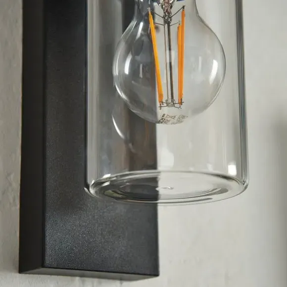 Industrial Wall Light - Black, Metal