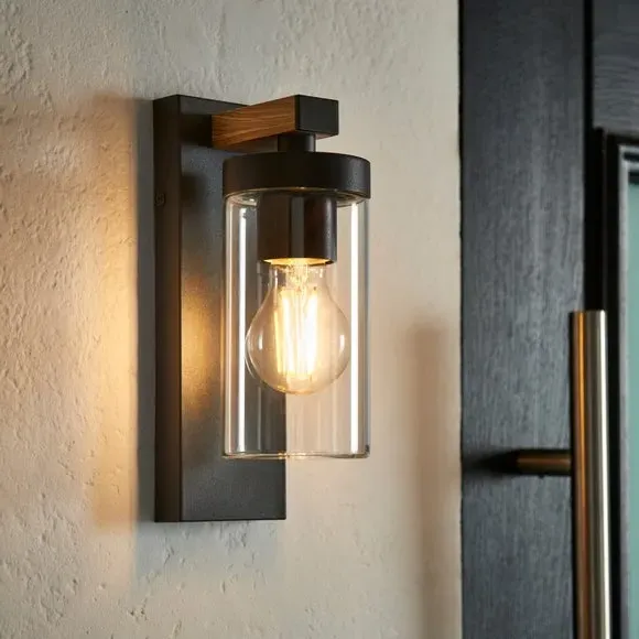 Industrial Wall Light - Black, Metal image