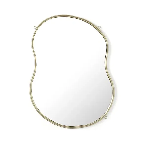 Irregular Wall Mirror with Chain - Gold