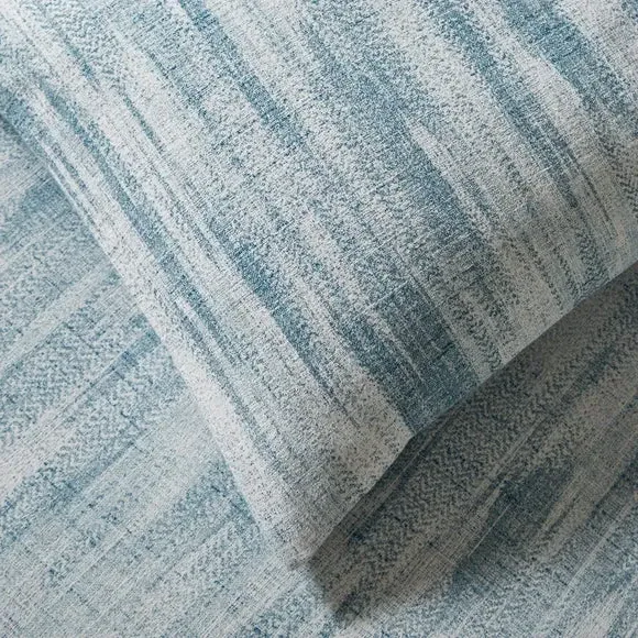 Jacquard Duvet Cover Set - Blue, Cotton