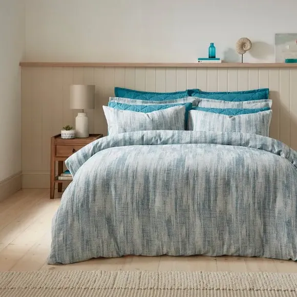 Jacquard Duvet Cover Set - Blue, Cotton image