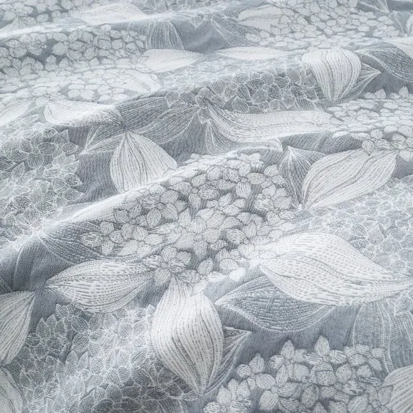 Jacquard Duvet Cover Set - Blue, Polycotton