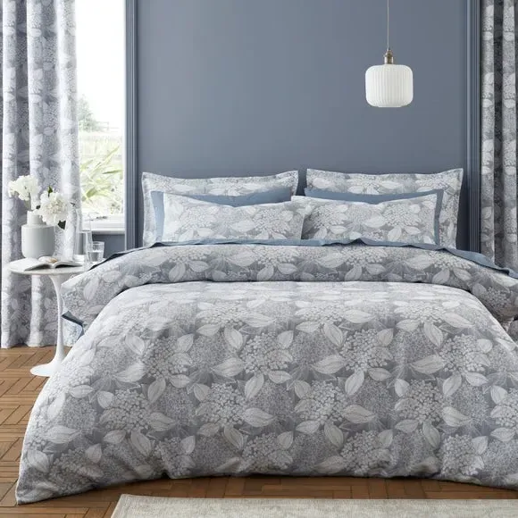 Jacquard Duvet Cover Set - Blue, Polycotton