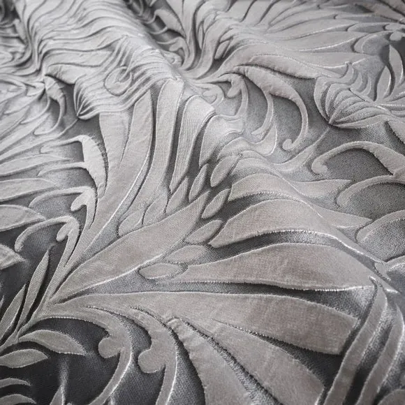 Jacquard Duvet Cover Set - Charcoal, Polyester