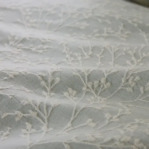 Jacquard Duvet Cover Set - Duck Egg, Cotton