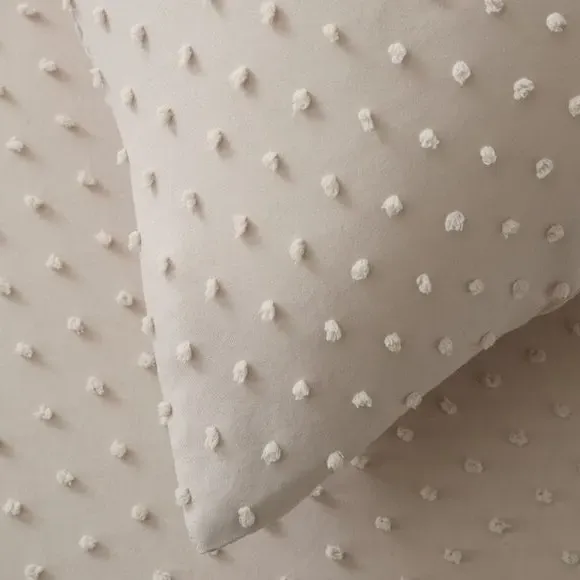 Jacquard Duvet Cover Set - Natural, Polyester