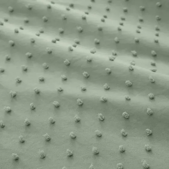 Jacquard Duvet Cover Set - Sage, Polyester