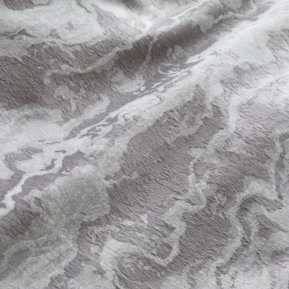 Jacquard Duvet Cover Set - Silver, Polyester