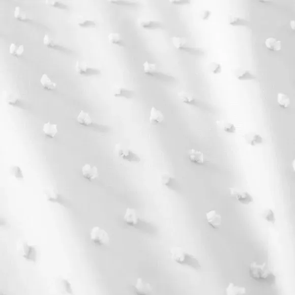 Jacquard Duvet Cover Set - White, Polyester