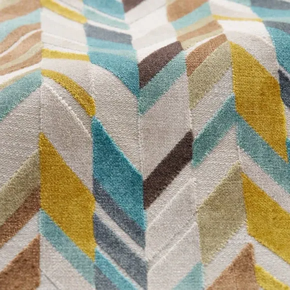 Jacquard Fabric By The Metre - Teal, Polyester image