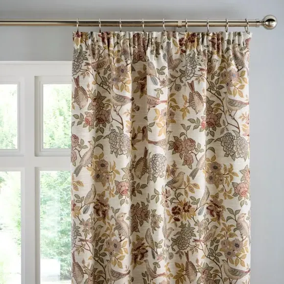 Jacquard Pencil Pleat Curtains - Multicolor image