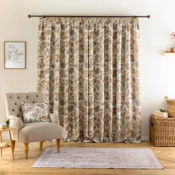 Jacquard Pencil Pleat Curtains - Multicolor