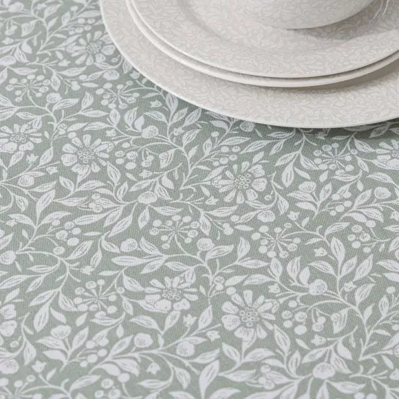Jacquard Tablecloth - Sage, Woven Fabric