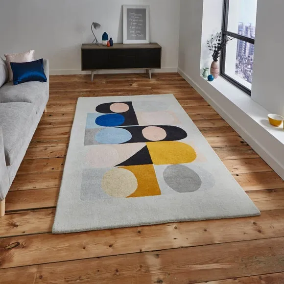 Jazz Flute Rug - Natural, Wool Viscose